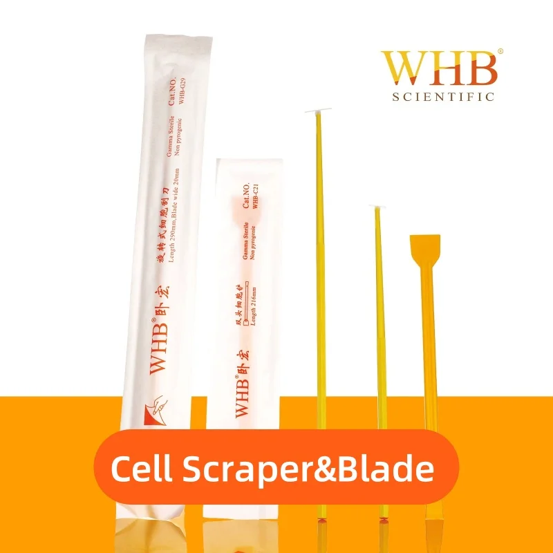 WHB Cell Scrapers Cell Blades 21cm 23cm 29cm Sterile Cell Spatula Rotatable disposable Plastic Cell Scraper For Bio Lab Tools