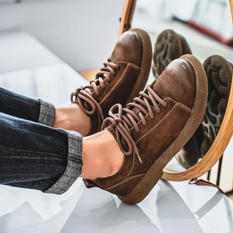 High Quality Shoes Men Leather Original Luxury Designer Shoes for Men First Layer Cowhide Trend Comfortable Leather Casual Shoes