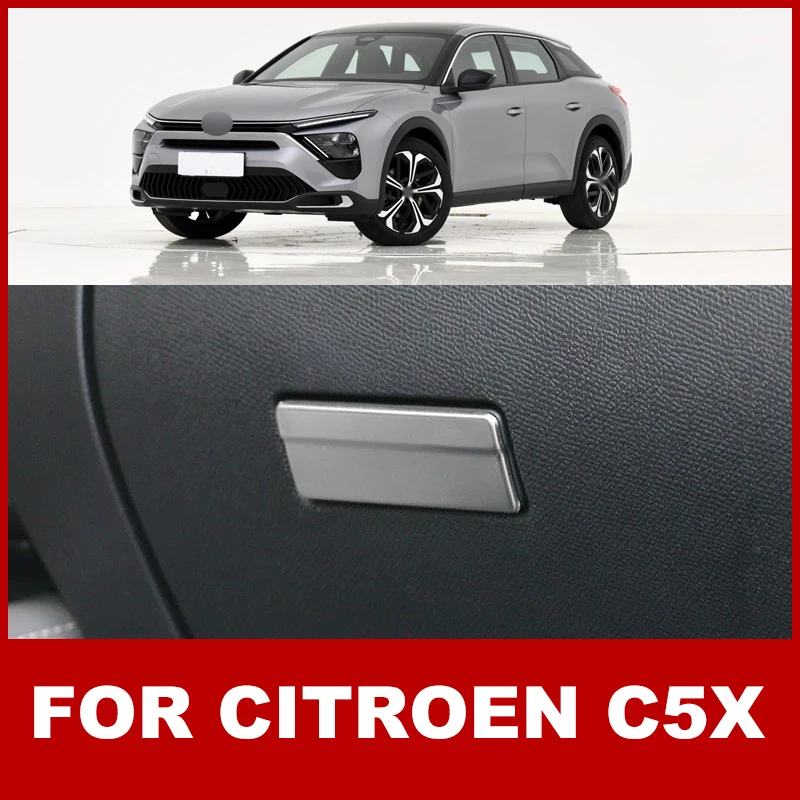 Accessories for Citroen C5X 2021 2022 2023 Instrument Toolbox Glove Box Storage Box Handle Cover Decorative Trim Sticker