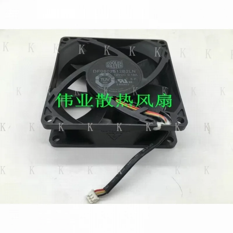 C  FOR  COOLER MASTER DF0802512B2LN 12V 0.18A 8025 8cm 3-Wire Cooling Fan