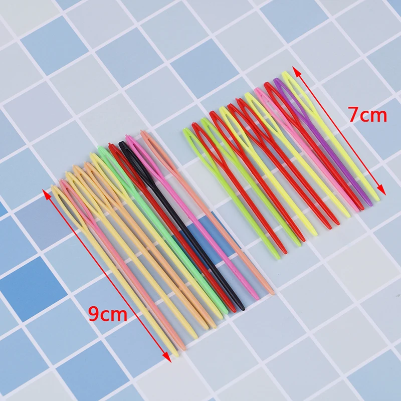 10Pcs Knit Sewing Needle Multicolor Plastic Sewing Needles DIY Craft Accessories