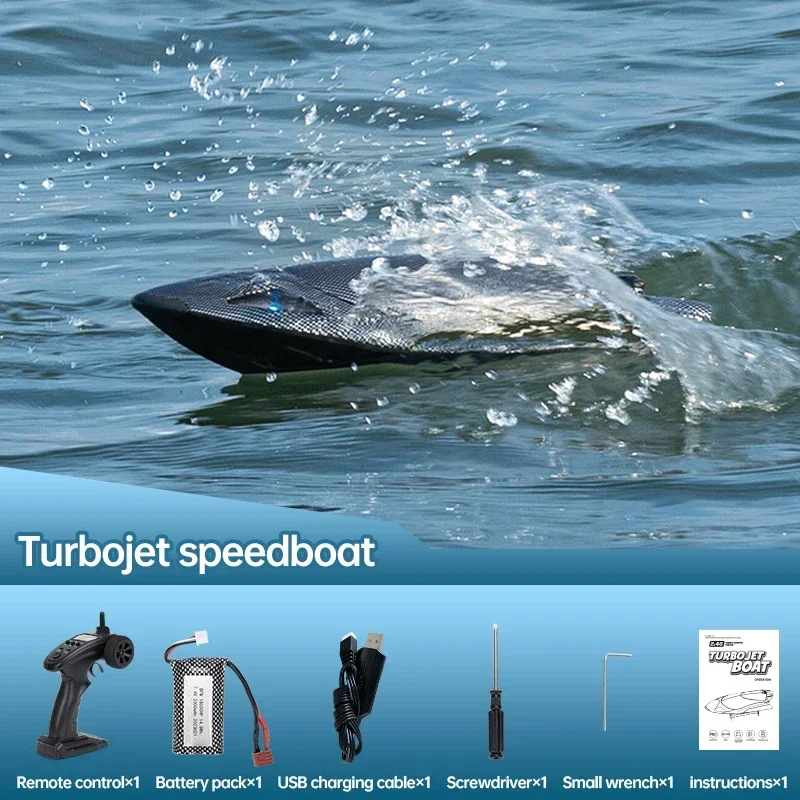 Rc Speedboot Fy011 Turbo Jet High-Speed 4-kanaals Full Scale Model Afstandsbediening Speedboot Speelgoed Voor Kinderen Verjaardag Speelgoed Cadeau