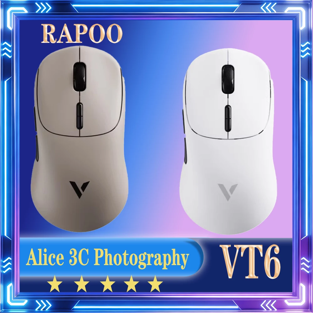 

Игровая мышь Rapoo VT6 MAX PAW3950, беспроводная, 8K, с низкой задержкой, для киберспорта, эргономичная, легкая, для ПК и офиса, подарок