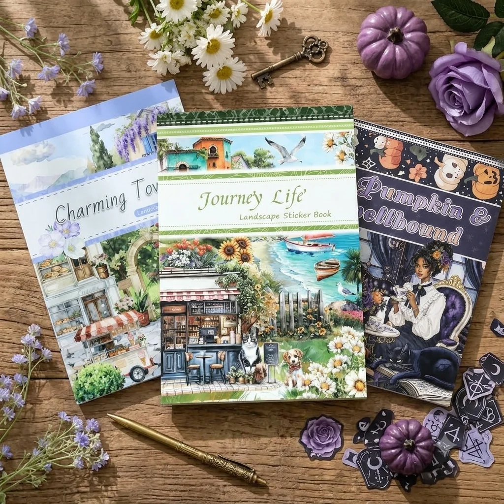 Vintage Collectible Books - 20 Sayfa, Yaşam Yolculuğu Temalı, Estetik