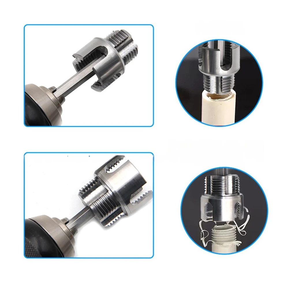 Ferramenta de rosqueamento integrada para tubos de água de 21 mm e 26 mm, corte eficiente de roscas internas/externas com durabilidade