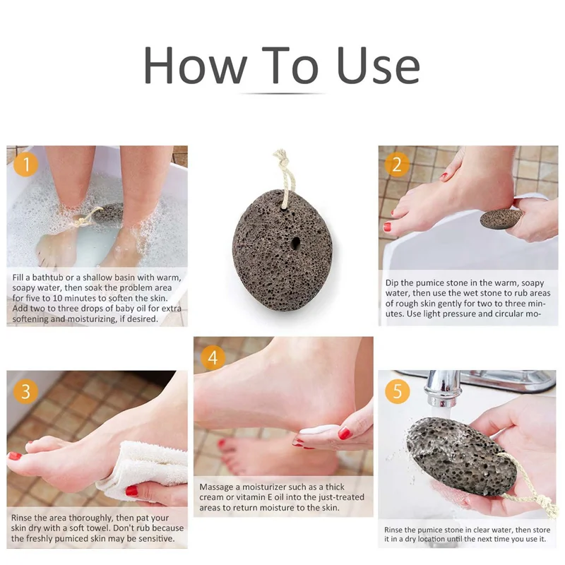 3X Lava Pumice Stone For Foot Scrubber, Foot Pumice To Remove Dead Skin (Random Color And Shape)-A76Z
