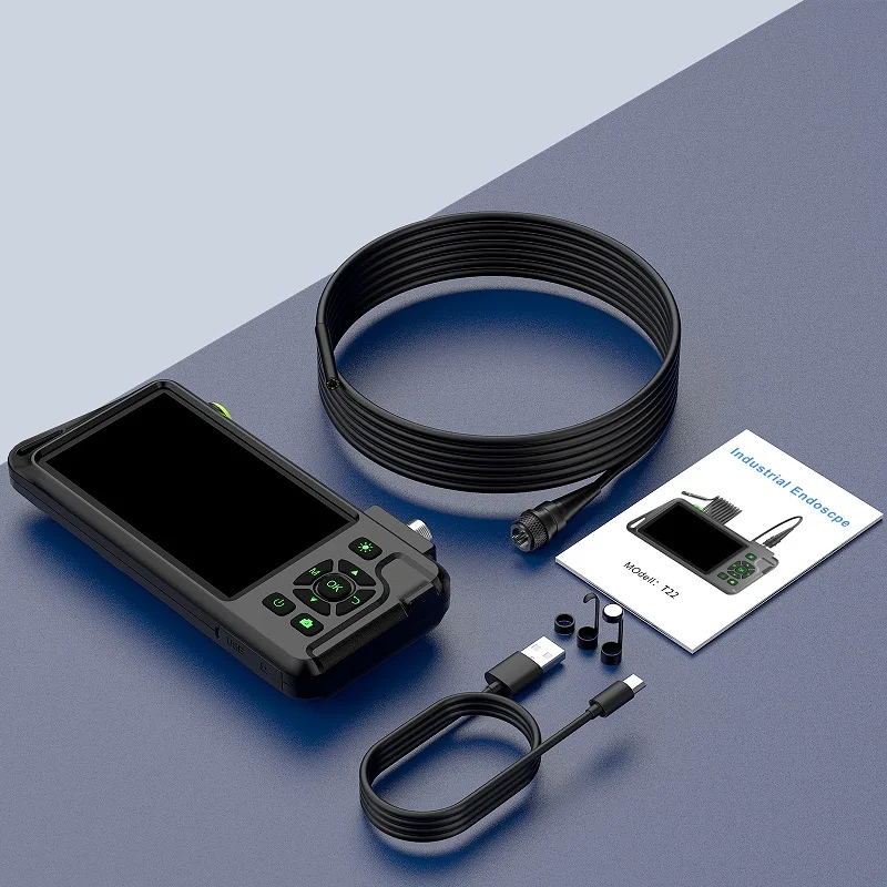 5\'\'IPS Full Color Endoscope Camera HD1080P Single Dual Triple Lens Autofocus Removable 1-15M Car Inspection Borescope Waterproof