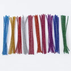 Ten-color Mixed 100 Glitter Tops, Colored Hair Root Twisting Rods, Kindergarten Diy Handmade Materials