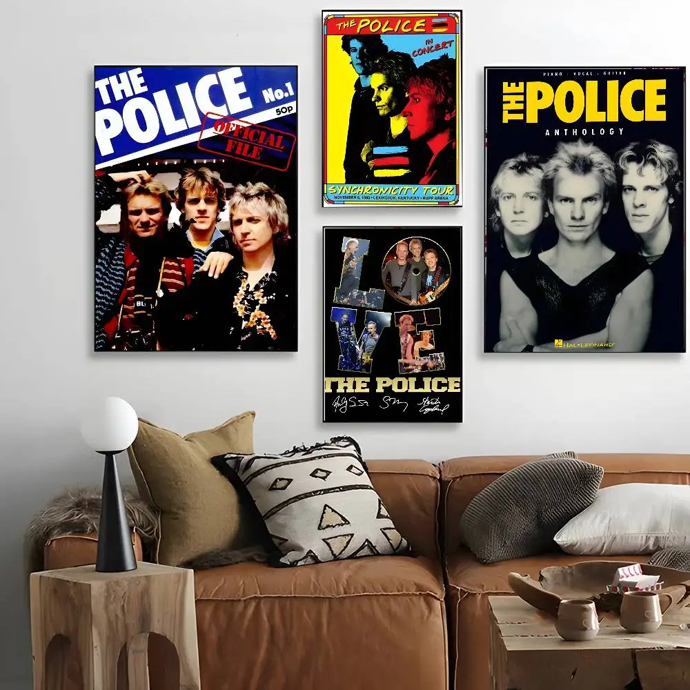 ملصق فني لفرقة الروك الشرطة مع مطبوعات هدية تزيين غرفة النوم وغرفة المعيشة