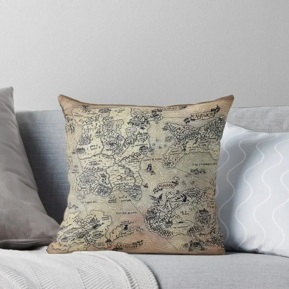 

Vintage Map of Norrath from Everquest Throw Pillow Custom Cushion christmas pillowcases pillow