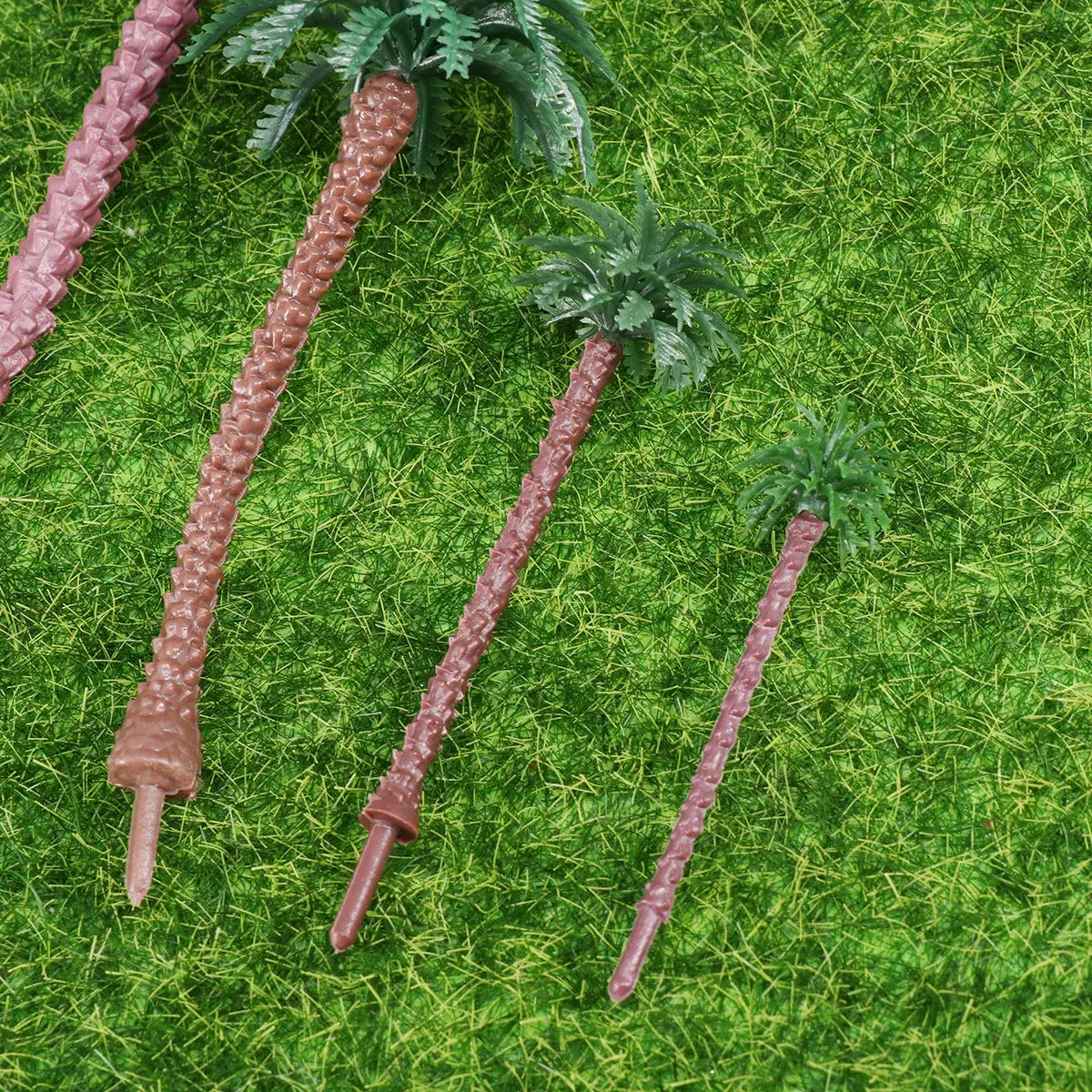 10Pcs Palm Tree Layout Props Plastic Scenery Landscape Set Multi Size Micro Garden Decoration Greenery Accessory