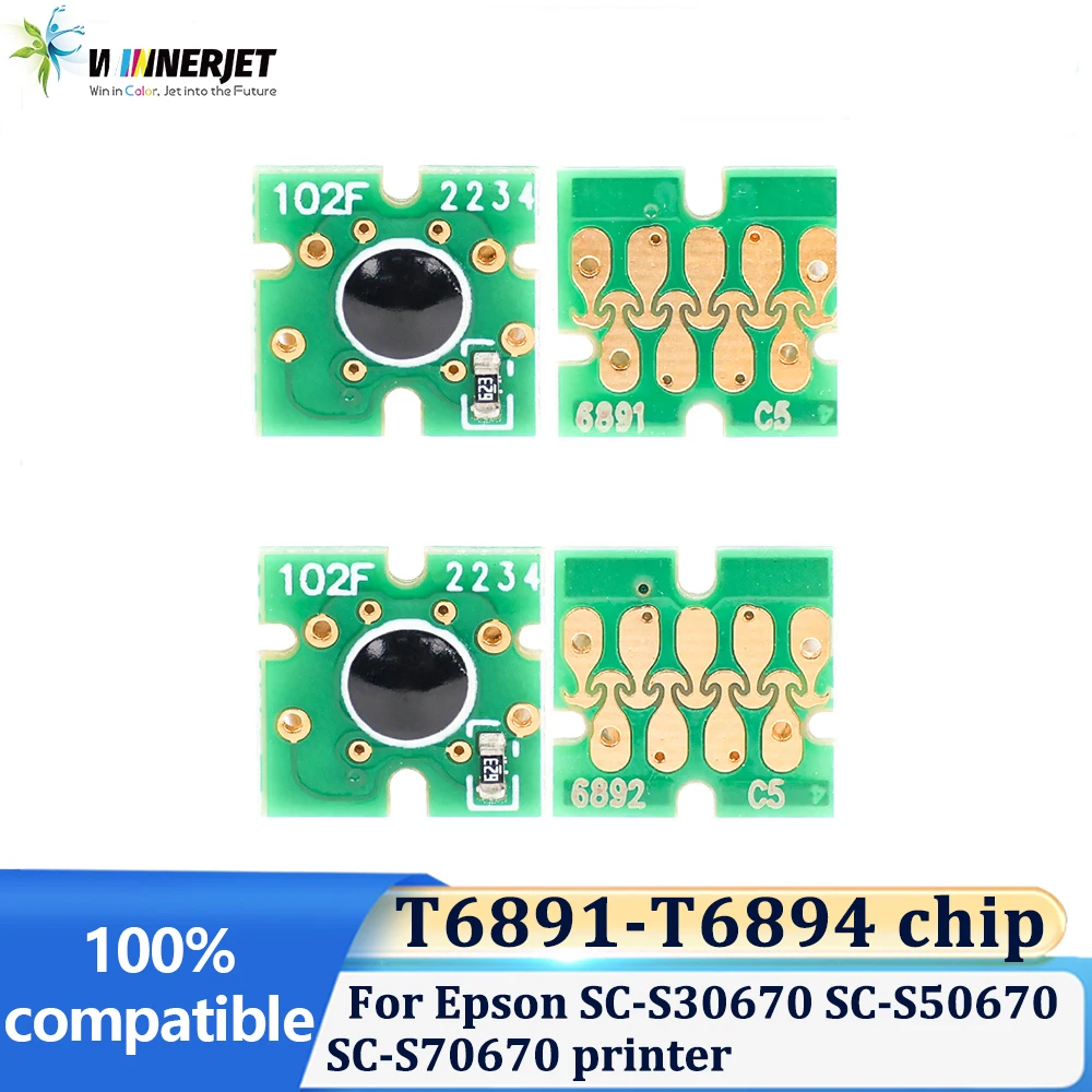 

T6891 T6892 T6893 T6894 Ink cartridge one time use chip For Epson SC-S30670 SC-S50670 SC-S70670 printer