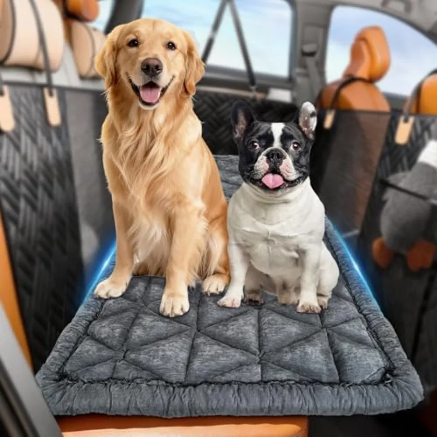 

Backseat Pet Bed Mat, Non-Slip Dog Seat Cover with Scratch-Resistant Padding, Dog Bed for Cars, Trucks and SUVs, Universal Fit