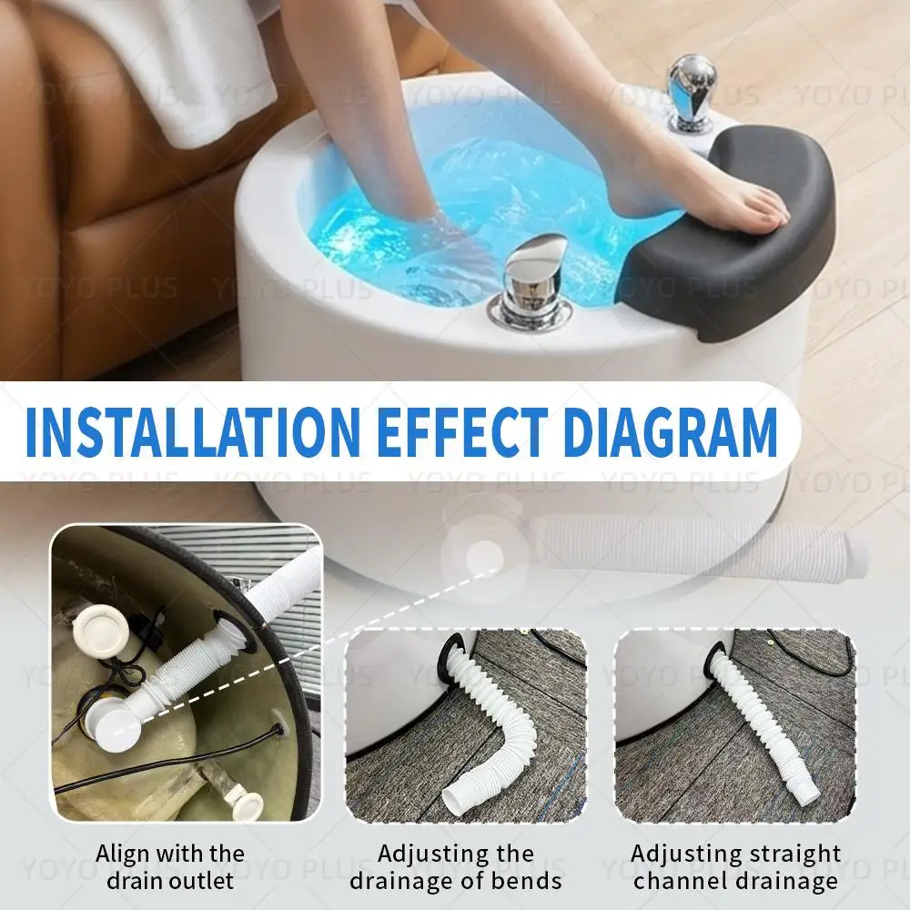 Flexible Telescopic Plastic Shower Waste Pipe Trap Connector Tube for Bathroom Kitchen Barrel down Pipe Bathtub Shower Room Part