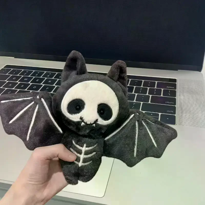 Portachiavi con pipistrello in peluche Kawaii, bambola di pezza di cartone animato, borsa giocattolo, ciondolo, zaino, decorazione appesa, regali di Halloween