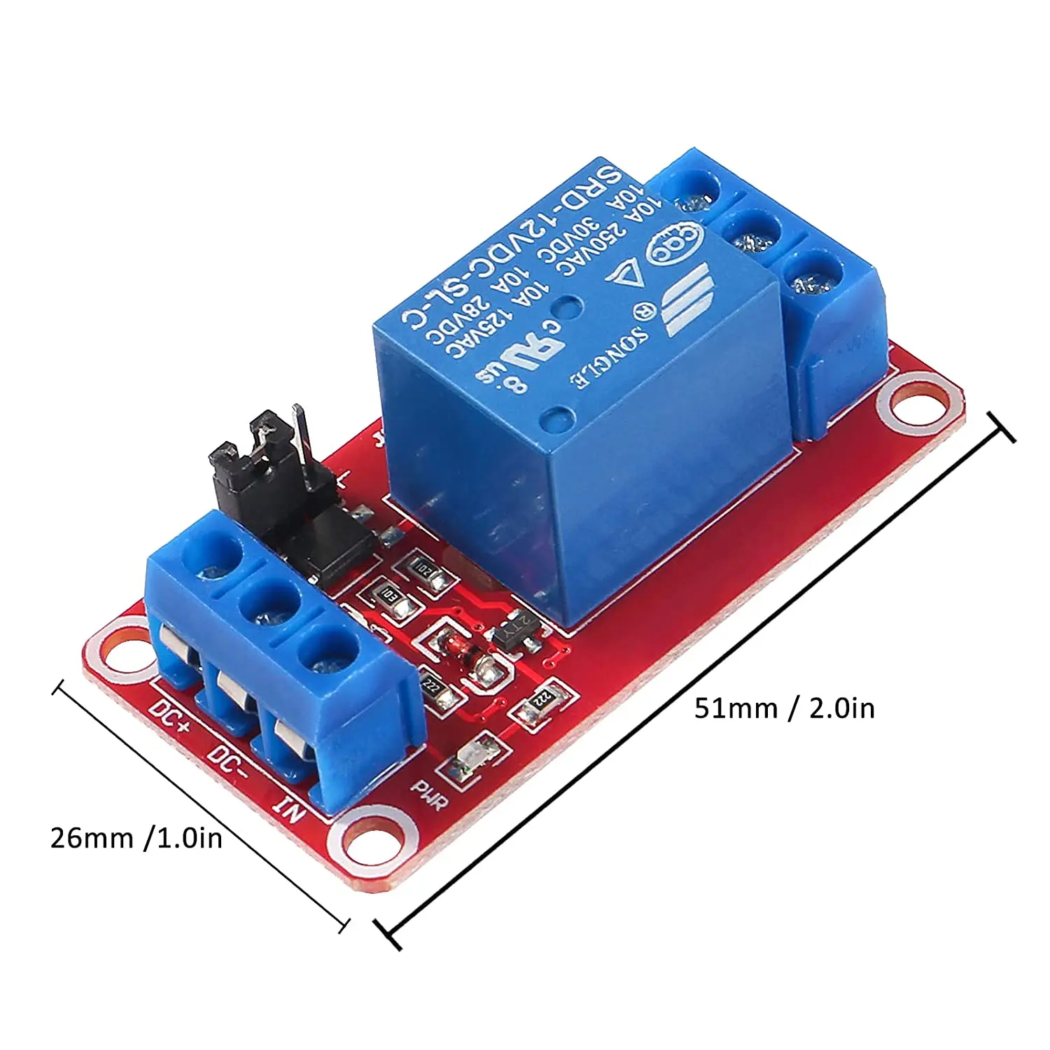 DC 5V 12V One Channel Relay Module Relay Switch With Optocoupler Isolation Support High Low Level Trigger