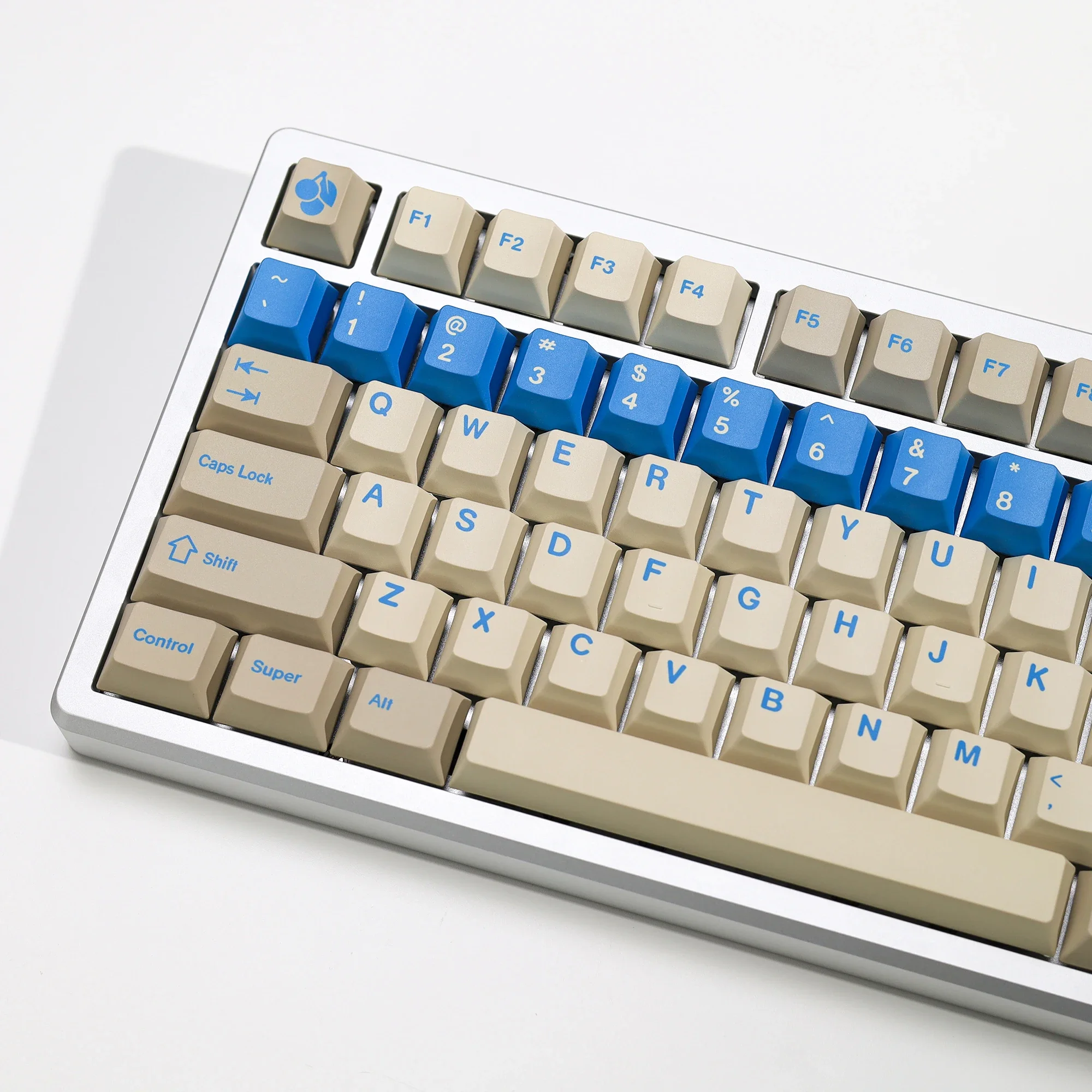 KBDiy PBT Cherry Profile GMK Blue Alert Keycaps for Game Mechanical Keyboard 143 Keys Cap Custom Five Sides Sublimation DIY