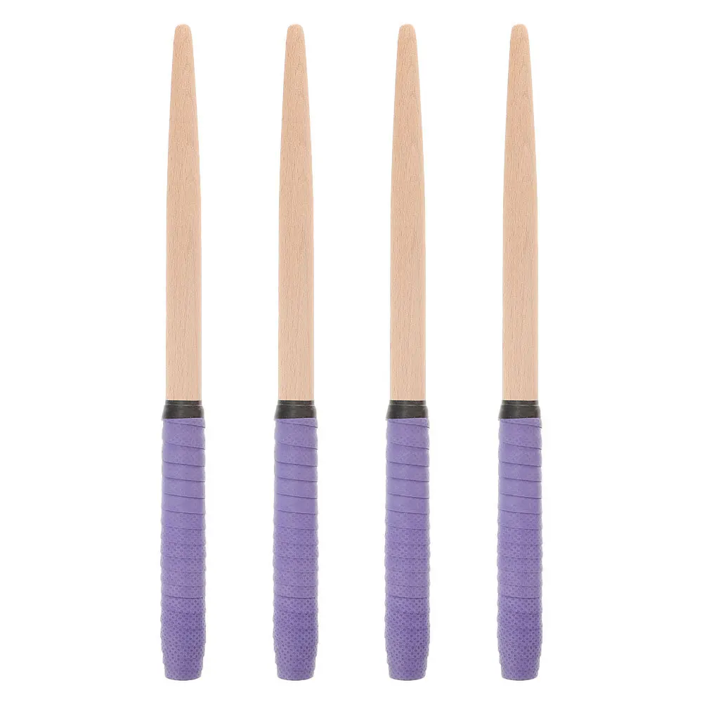 

4Pcs Purple Wood Drumsticks Ideal Length for Adults Teens Enhanced Stability Non Slip Grip for Drums Practice Wood Drumsticks