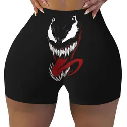 Custom Venom Tongue Workout Biker Running Shorts Women Gym Yoga Shorts