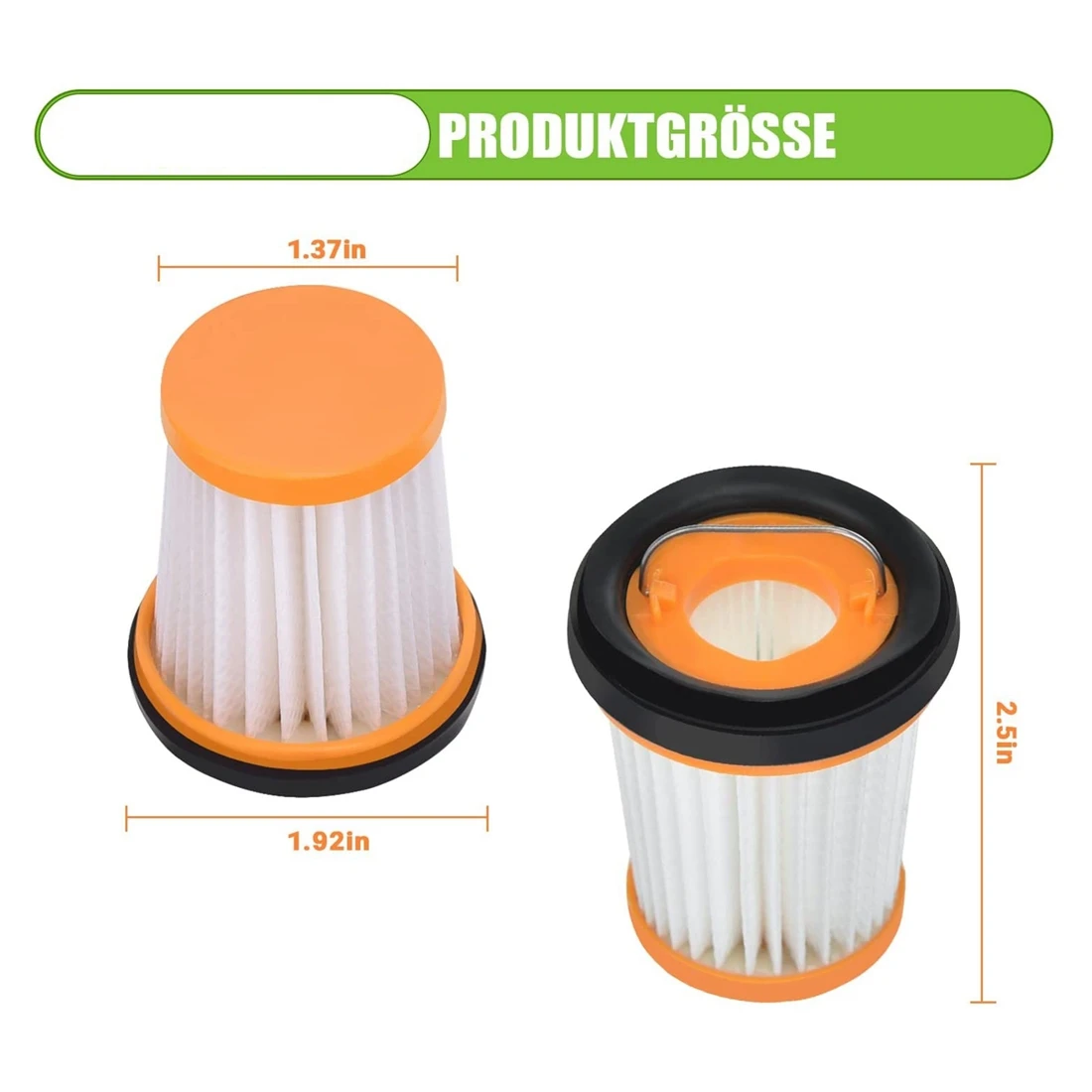 6 Stück Vakuum filter für Haifisch ionen w1 Akku-Hand vakuum filter für Hai wandvac wv200 wv201 wv220, Teil xhfwv200