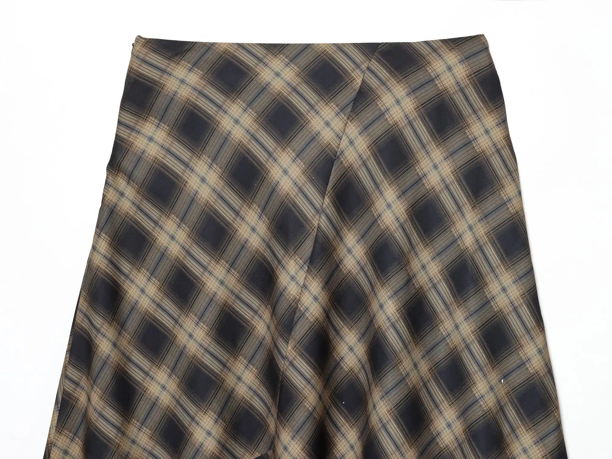 KONDALA Eleganter Karierter Rock mit Spitzensaum für Damen Trendiger High-Street Midi-Rock Neue Frühjahr/Sommer 2026 Mode Urlaubs-Chic Damenrock – Detail 9