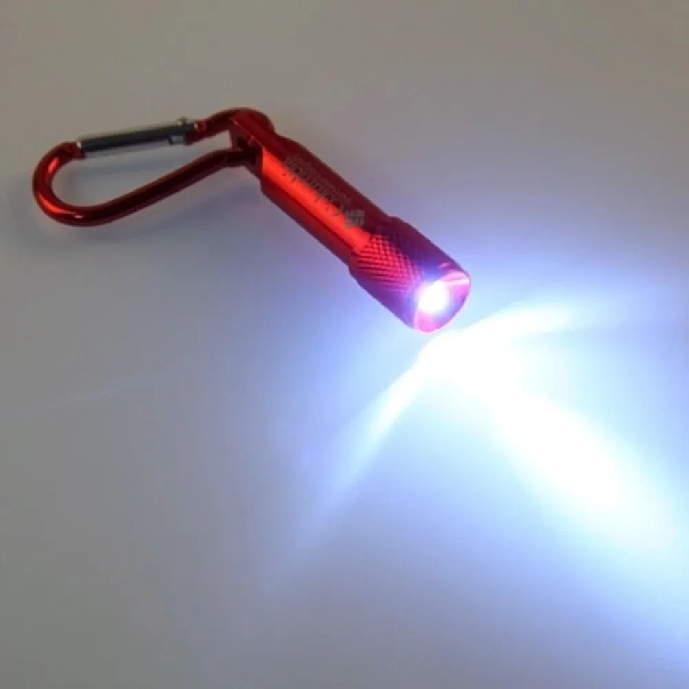 Super Bright Mini Torch Aluminum Body Battery Powered LED Flashlight Keychain with Carabiner Small LED Flashlight Camping Use