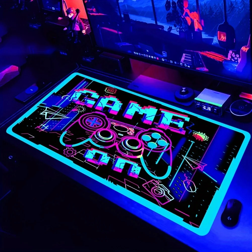 Gamepad Pattern Mouse Pad Large Office Laptop Desk Mats Non-Slip Rubber Home Table Mat Gaming Mousepad XXL Gamer Keyboard Pads