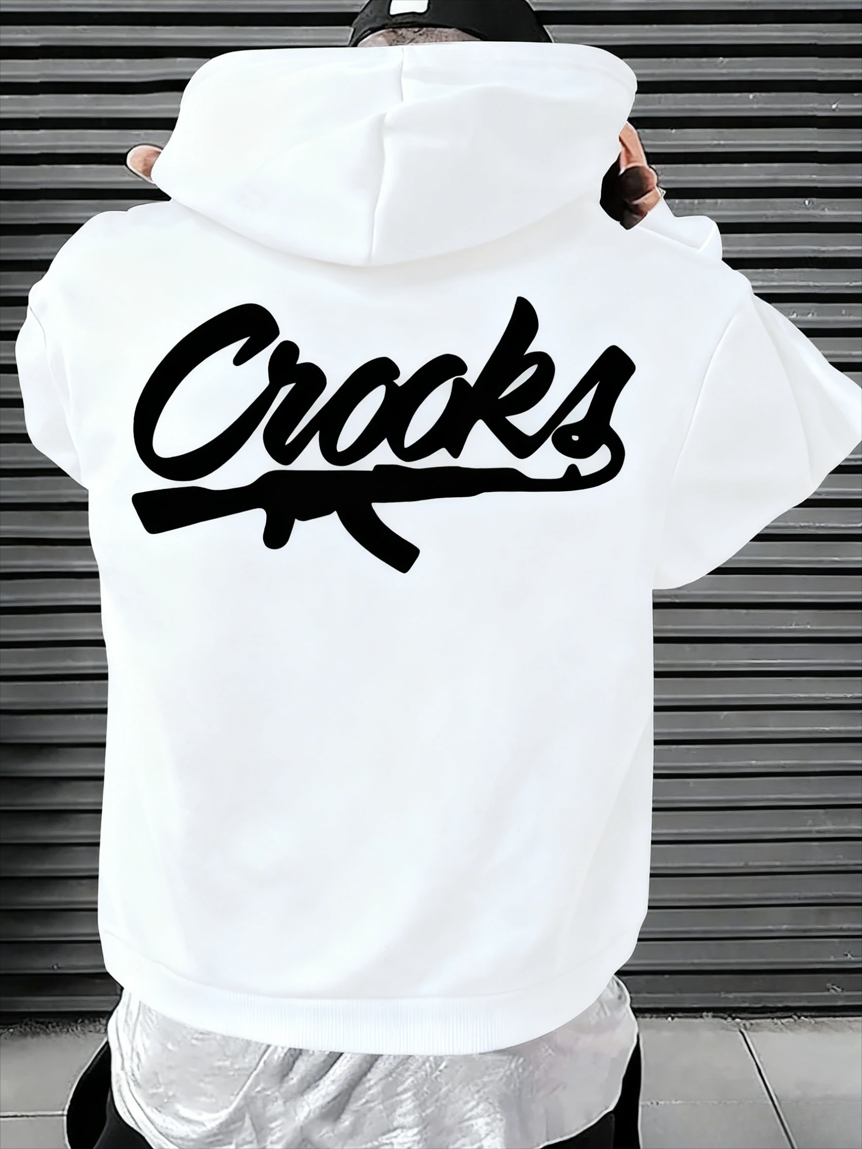 

2025 новых осенне-зимних стилей [Трендовая толстовка с рисунком Crooks] Мужская повседневная спортивная толстовка с капюшоном и графикой Crooks
