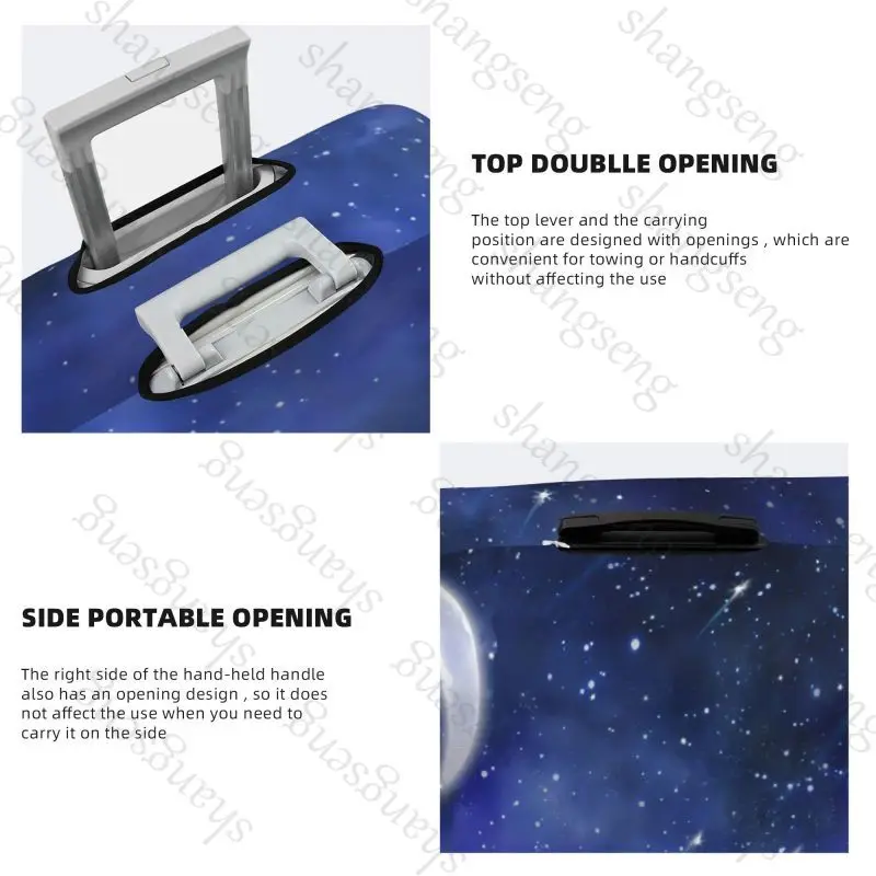 Starry Optics Universe Juste de Protection artificiel astique pour Bagages, Juste de Valise, Juste de Trolley de Voyage, Fermeture Éclair Trempée