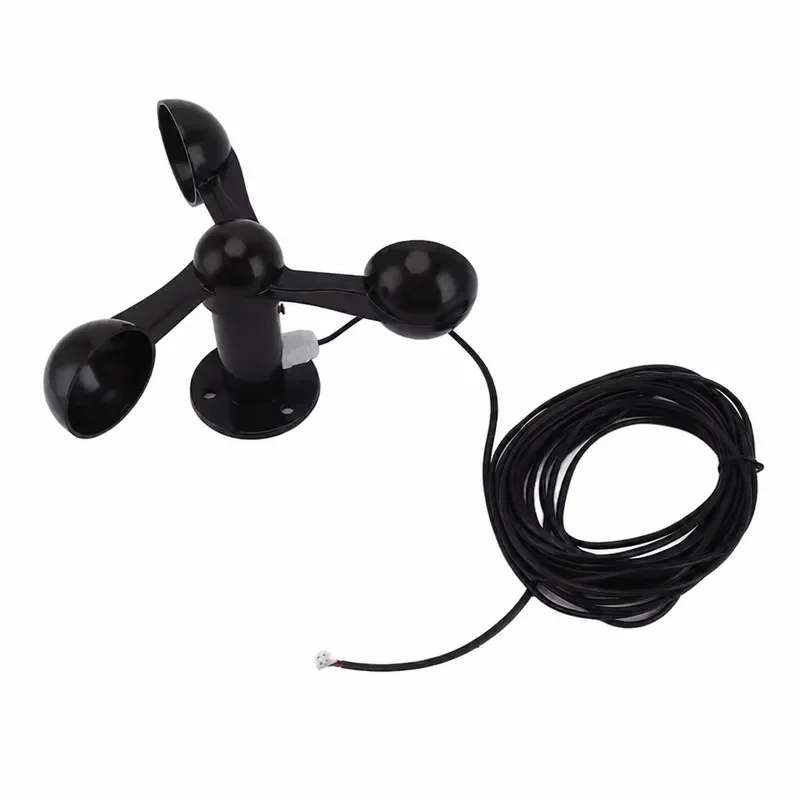 AEF2-Three Cups Wind Speed Sensor Monitoring 360 Degree Anemometer Cups Waterproof Accurate Wind Speed