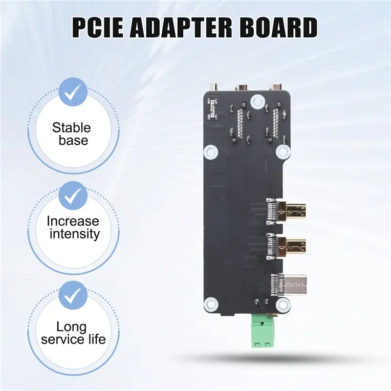 X64A-For Raspberry Pi 5 Box Case Kit-C Pcie To M.2 Nvme SSD Enclosure, All Ports To Pi's USB Side, Easy Assembly Expansion