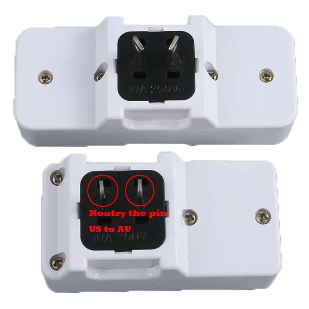 Universal UK US EU Extension Socket 2 Way Wall Power Outlet European American Plug Adapter Socket Converter With Switch 6A 250V