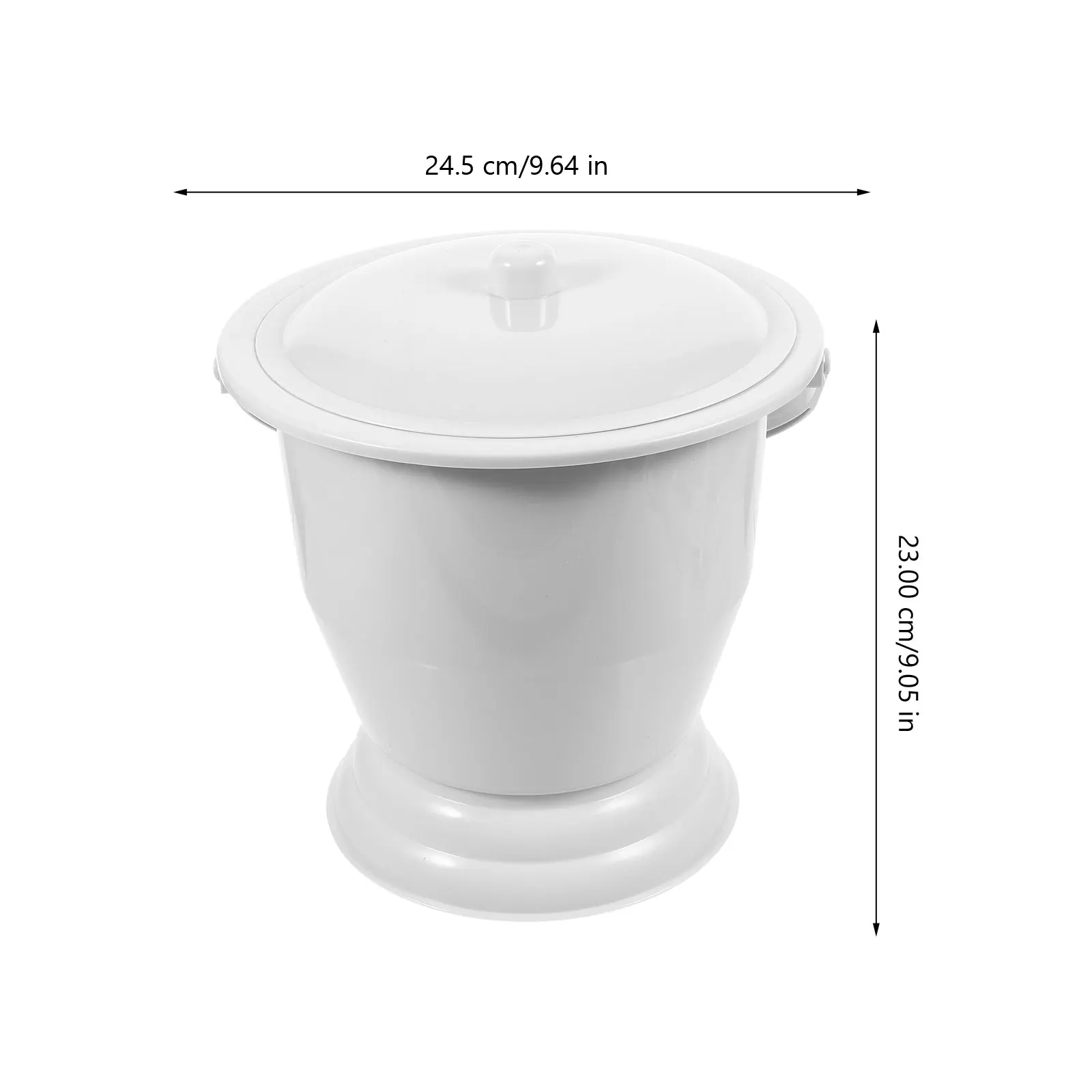 

Portable Chamber Pot With Lid For Elderly Adults Durable Plastic Urinal Toilet Bedpan Small Compact Spittoon Odor Isolated