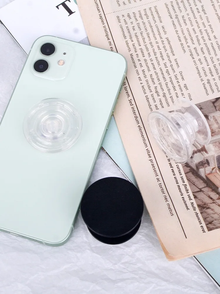 

Transparent Retractable Airbag Phone Holder Rotatable Adhesive Back Stand Lazy Bracket Daily Use