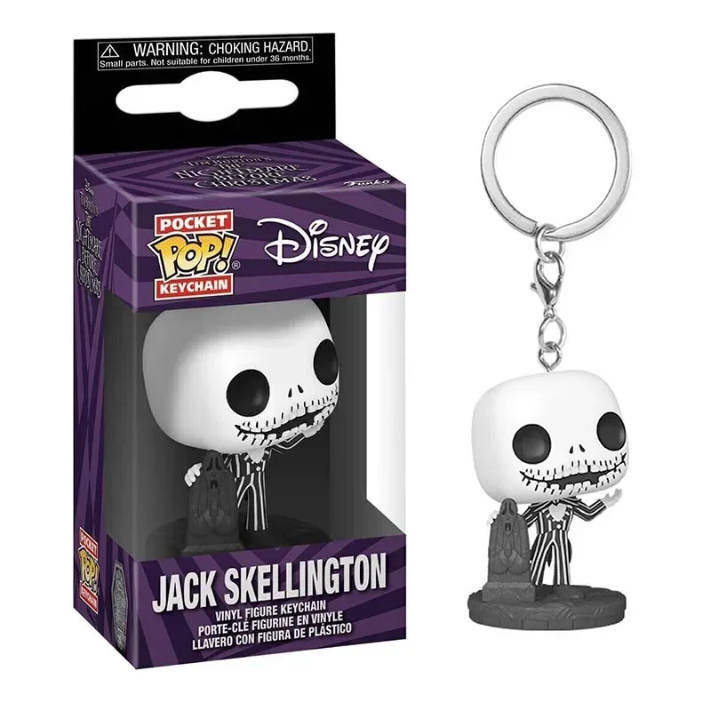 FUNKO POP Keychain Disney The Nightmare Before Christmas Jack Oogie Boogie Teddy Mayor Sally Zero Pumpkin King Vinyl Figure Toy