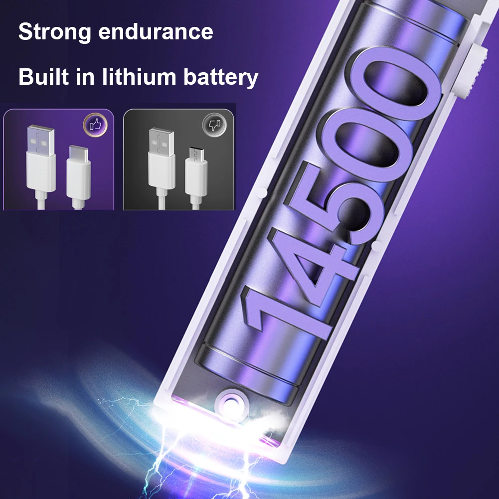 2 في 1 مضرب صاعق الحشرات يده منشة الذبابة الكهربائية آمنة منشة البعوض قابلة للشحن للمنزل غرفة نوم مكتب داخلي في الهواء الطلق #5