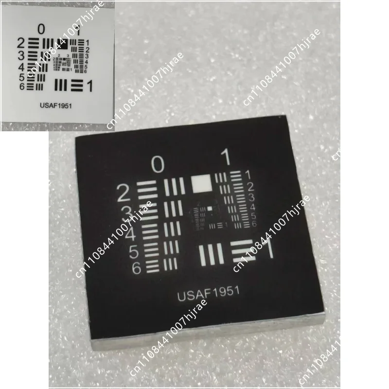 USAF-1951 Aluminum Sheet Base, Ceramic Lithography Resolution Test Card Non-reflective Standard