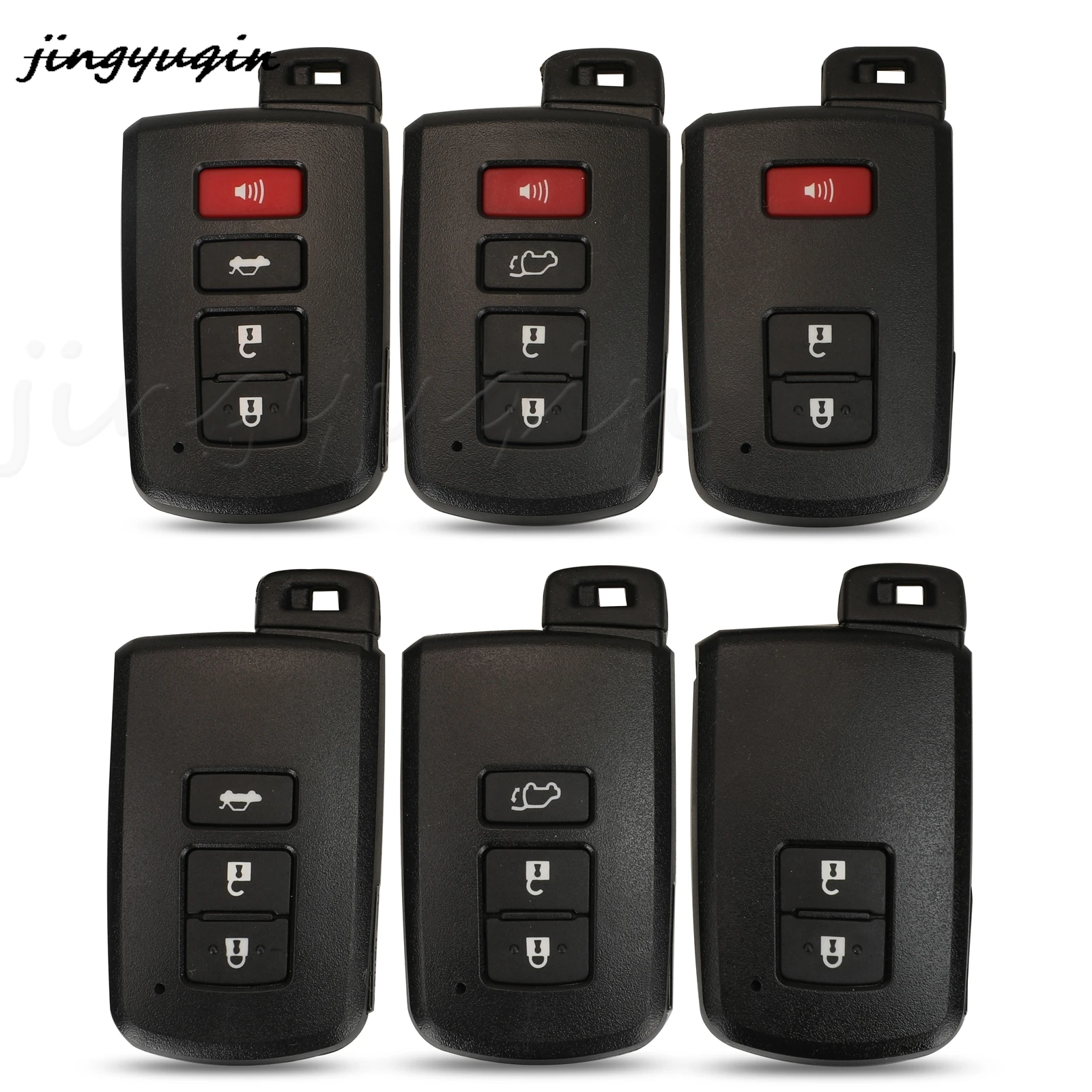 

jingyuqin 10pcs 2/3/4 Buttons Smart Remote Car Key Shell Fob For Toyota Avalon Camry RAV4 Highlander