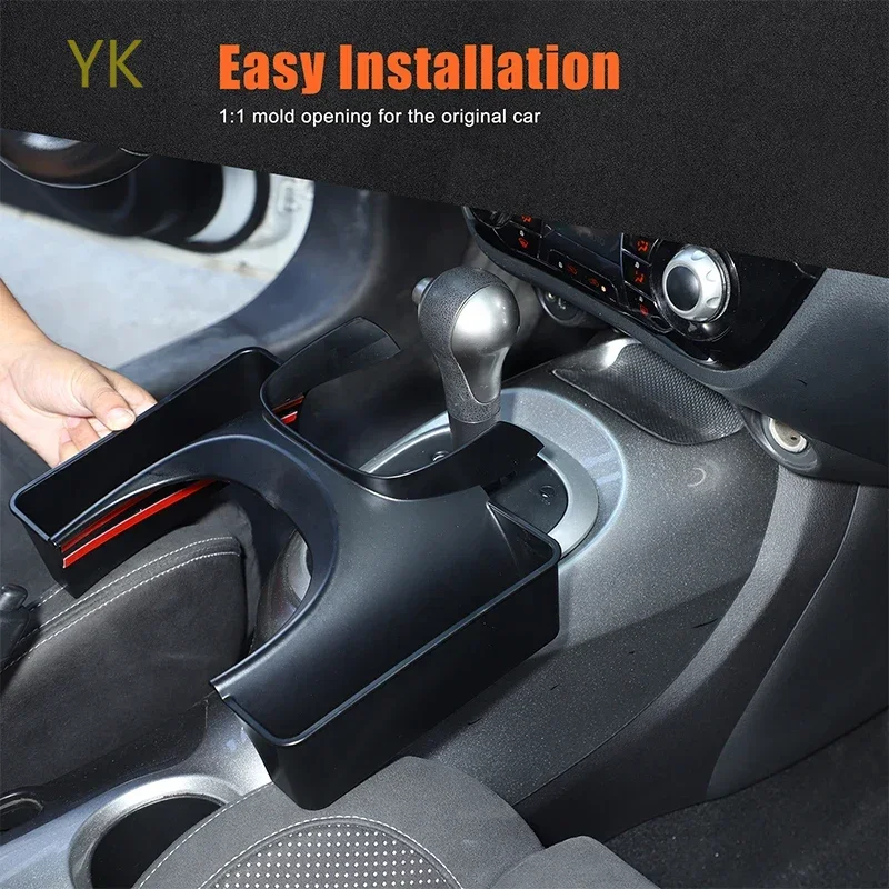 

ABS черный автомобильный ящик для хранения центральной консоли, отделка внутренних автомобильных аксессуаров для Nissan JUKE Infiniti ESQ 2011-2019