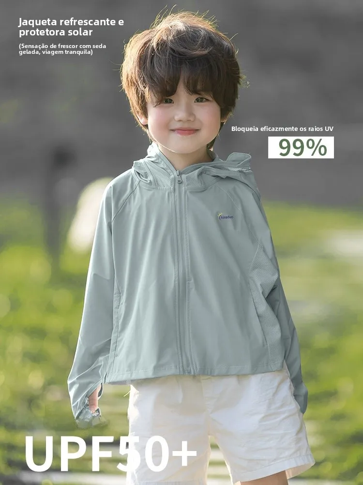 children's-sun-protection-clothing-ice-silk-lightweight-breathable-ice-sensation-uv-protection-hat-kids-outdoor-wear-polyeste