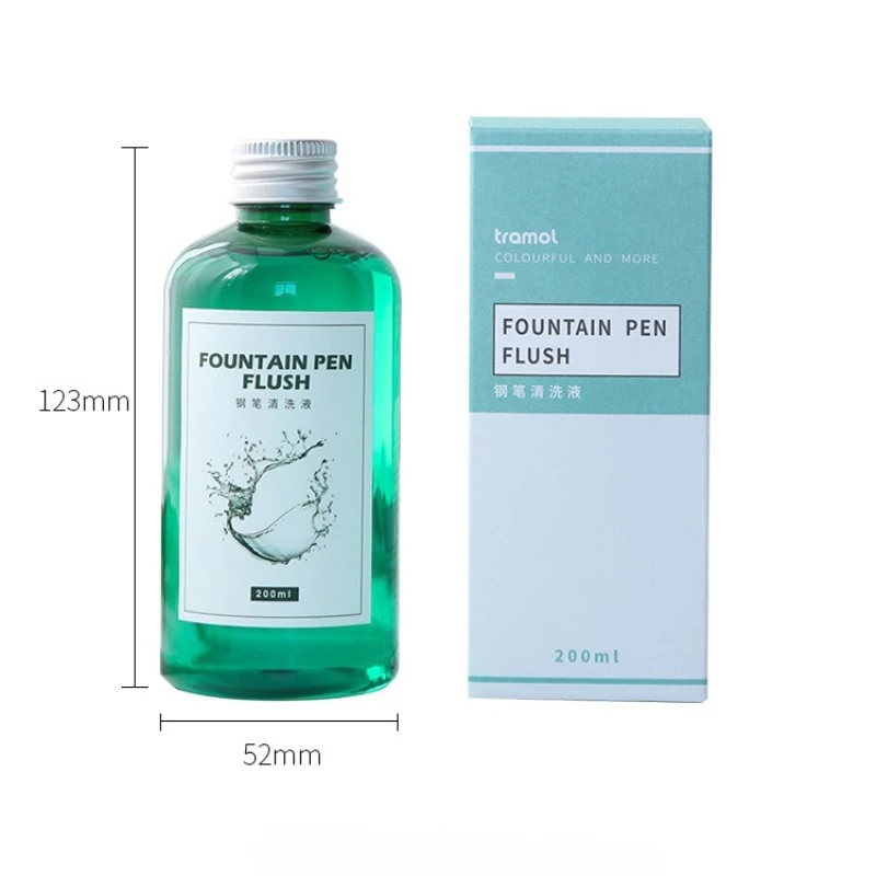 Płyn do czyszczenia piór wiecznych 200 ml, płyn do czyszczenia śladów atramentu w piórze, detergent do metalowych końcówek piór, artykuły papiernicze szkolne. — zdjęcie produktu 5
