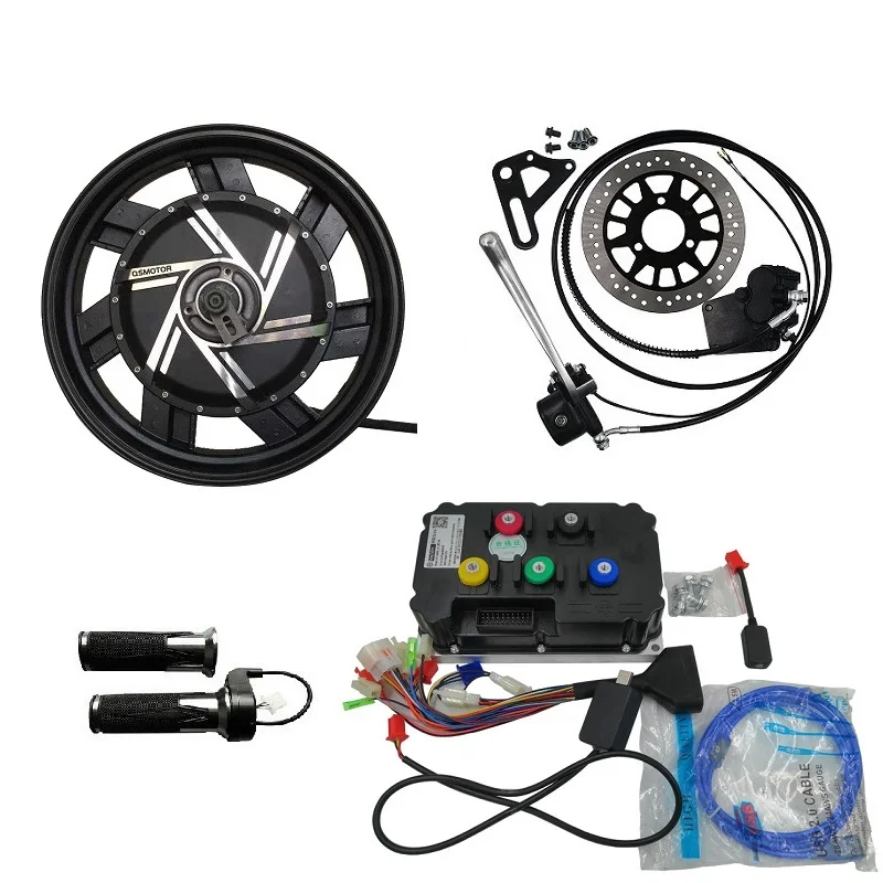 

QS Motor 17 Inch 8000W 72V In-Wheel Hub Electric cycle Conversion Kit, Max.16000W Scooter Kit