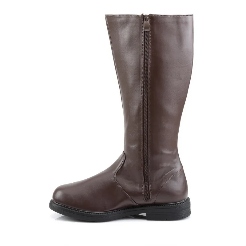 Mittelalterliche Ritter-Renaissance-Stiefel in Mehrfarbig für Männer, Retro PU-Leder Hohe Stiefel, Piraten-Cosplay Halloween-Karneval-Party-Schuhe – Detail 10