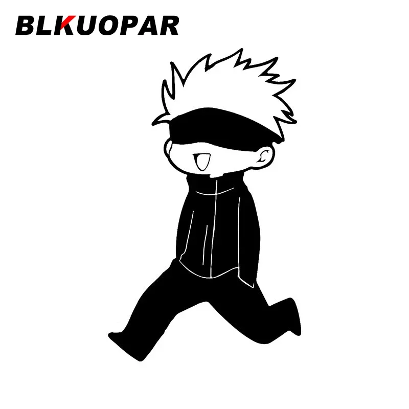 BLKUOPAR Jujutsu Kaisen Gojo Satoru Anime Silhouette Auto Aufkleber Persönlichkeit Kreative Aufkleber Laptop Stoßfänger Windschutzscheibe Auto Label