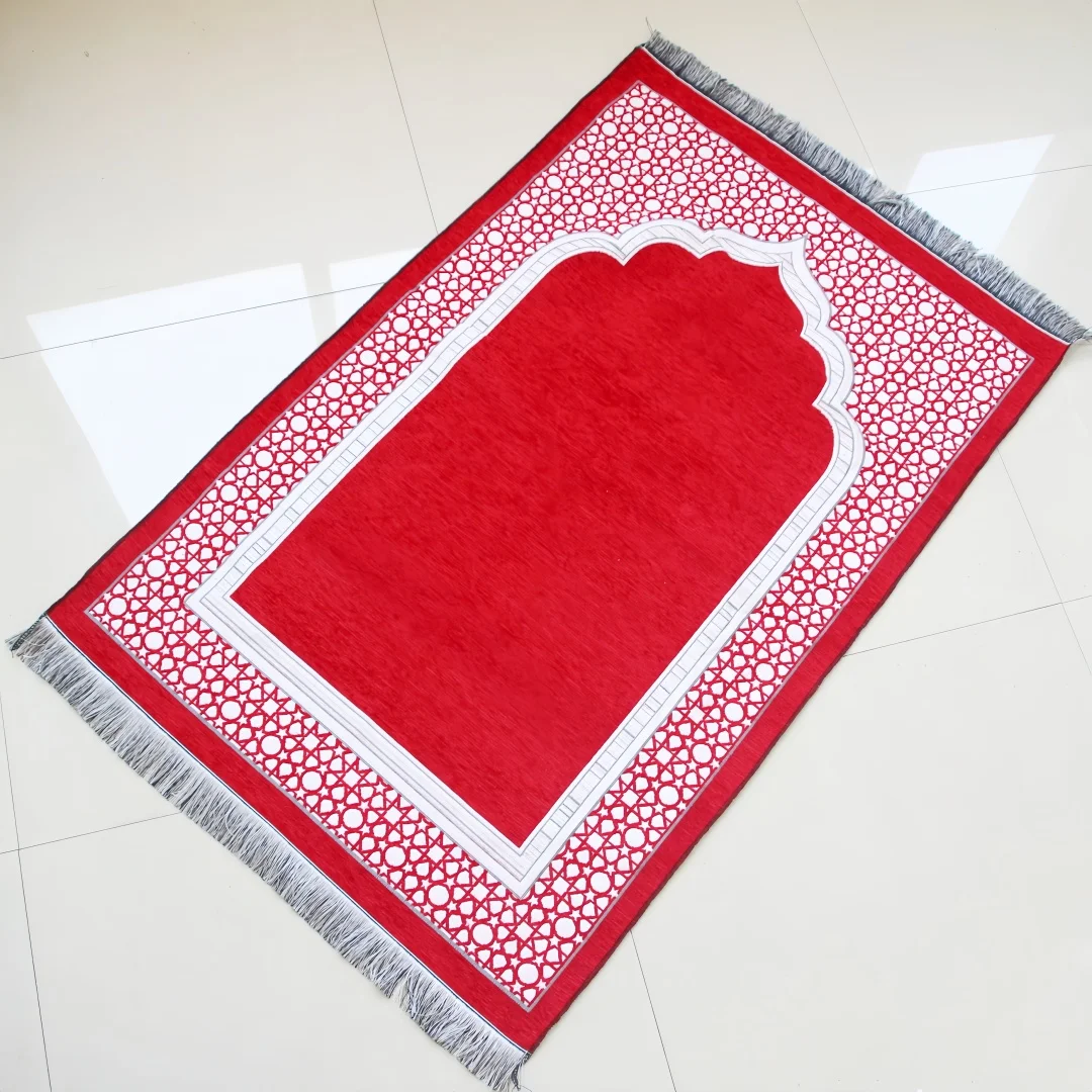 Premium New Arch Design Islamic Chenille Prayer Rug