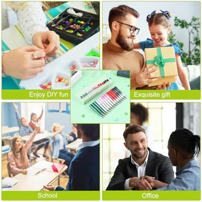 Caneta Beadable Recargas Adequado para Crianças e Estudantes, Material Escolar e Escritório