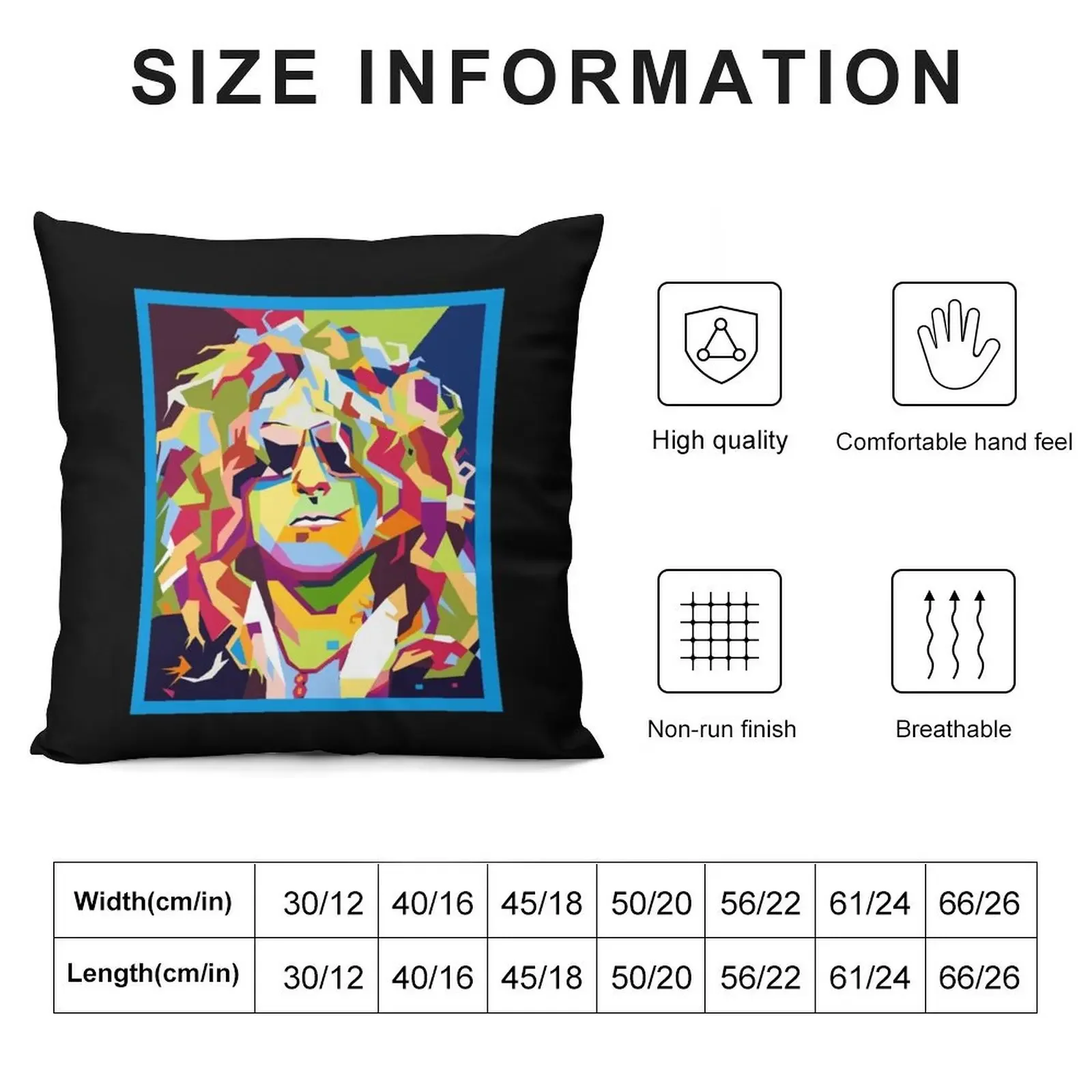 Ian Hunter Musician WPAP Throw Pillow Christmas Covers Decorative pillow case pillow