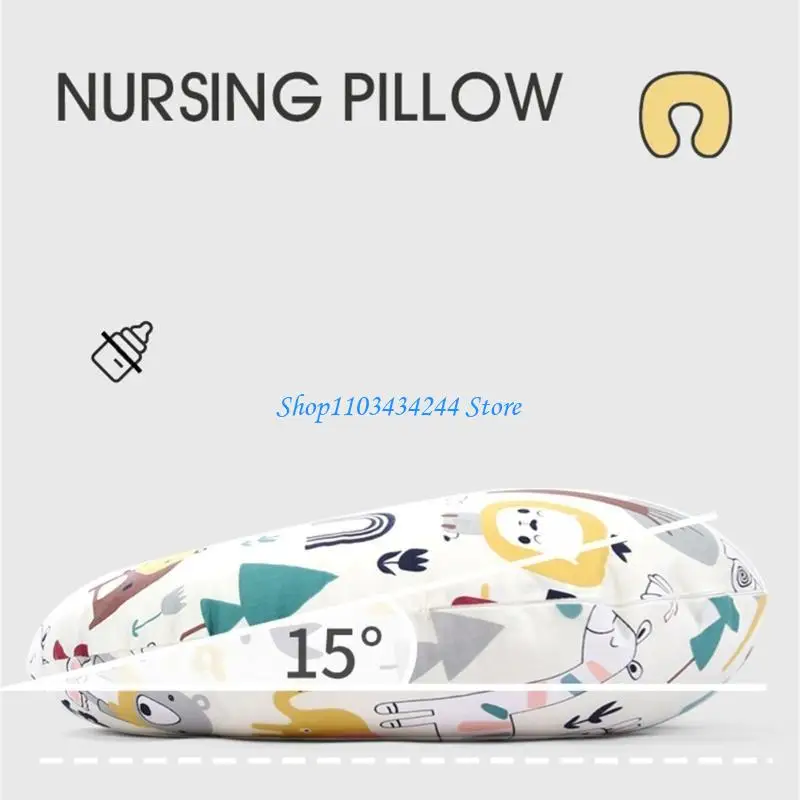 تنفس القطن وسادة التمريض التغليف جميل نمط الطفل وسادة الرضع التمريض وسادة داعمة قابل للغسل الرضاعة الطبيعية
