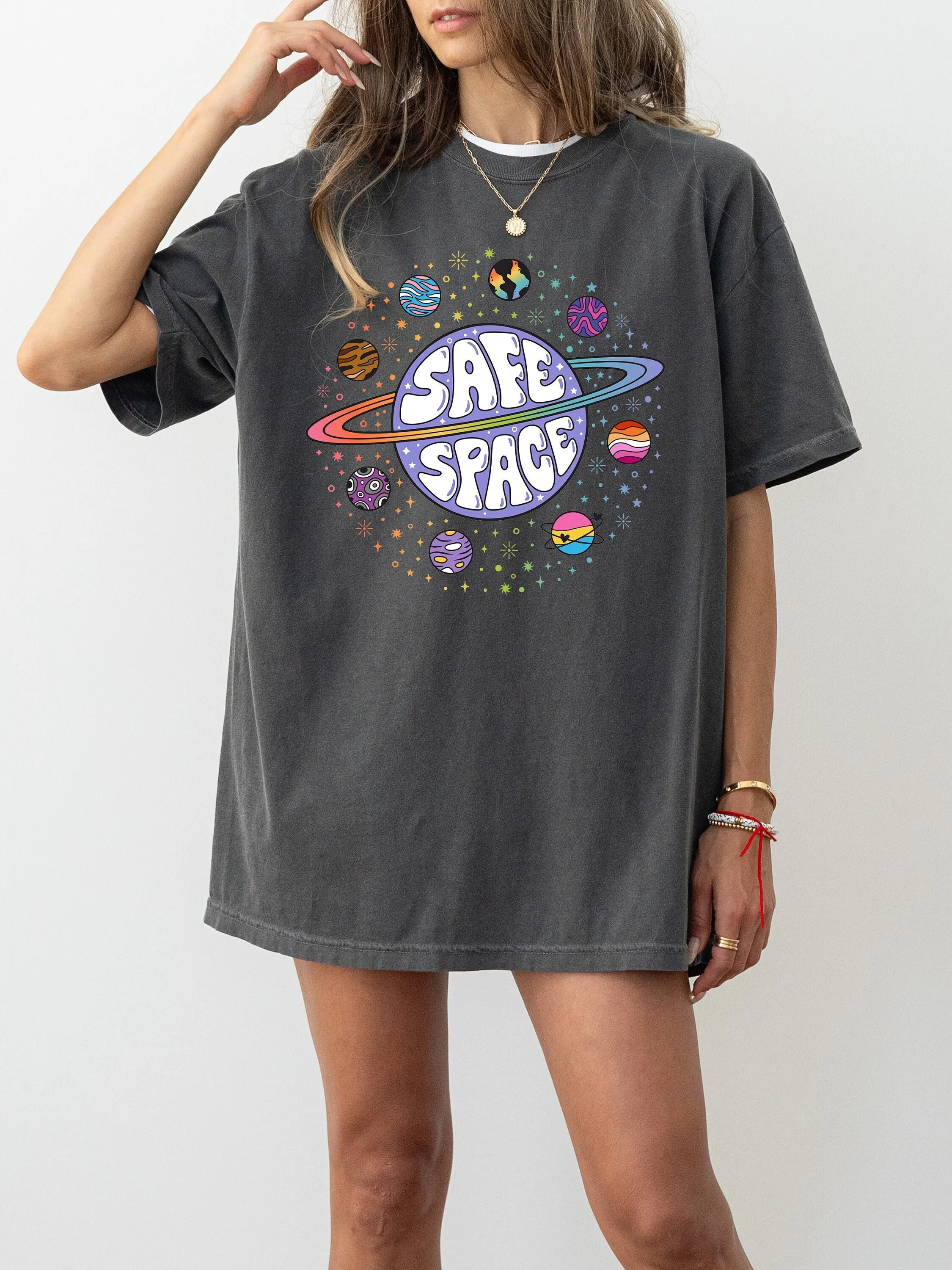 Safe Space T Shirt Gay Pride Equality Awareness Funny Month Lesbian Queer