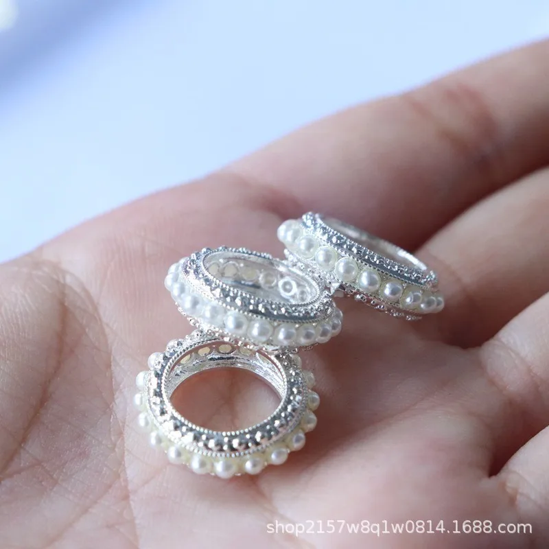 

10Pcs/14k Color Retention Inlaid Bead Garland Running Ring DIY Jewelry Accessories Beaded Bracelet Accessories Material